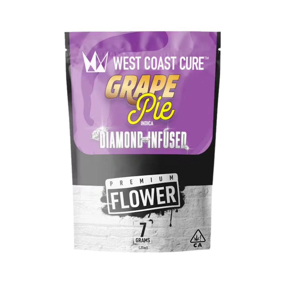 Photograph of product: GRAPE PIE DIAMOND INFUSED 7G - WEST COAST CURE