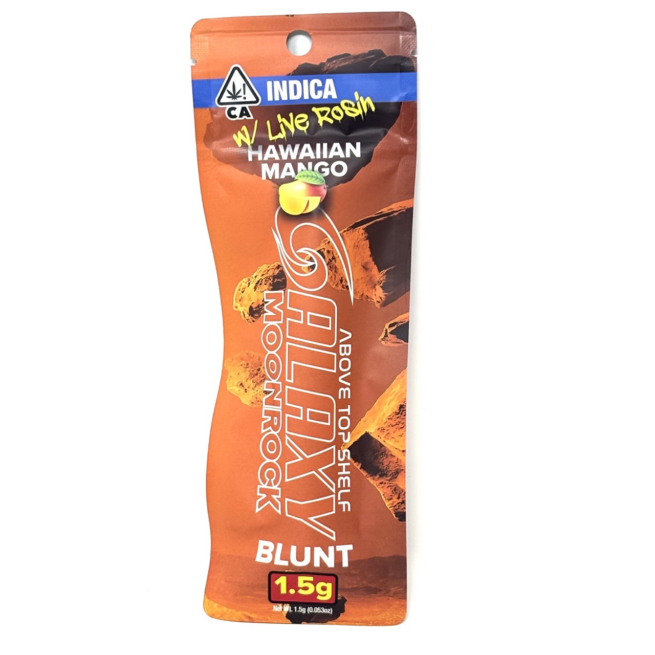 Photograph of product: GALAXY: HAWAIIAN MANGO 1.5G LIVE ROSIN BLUNT