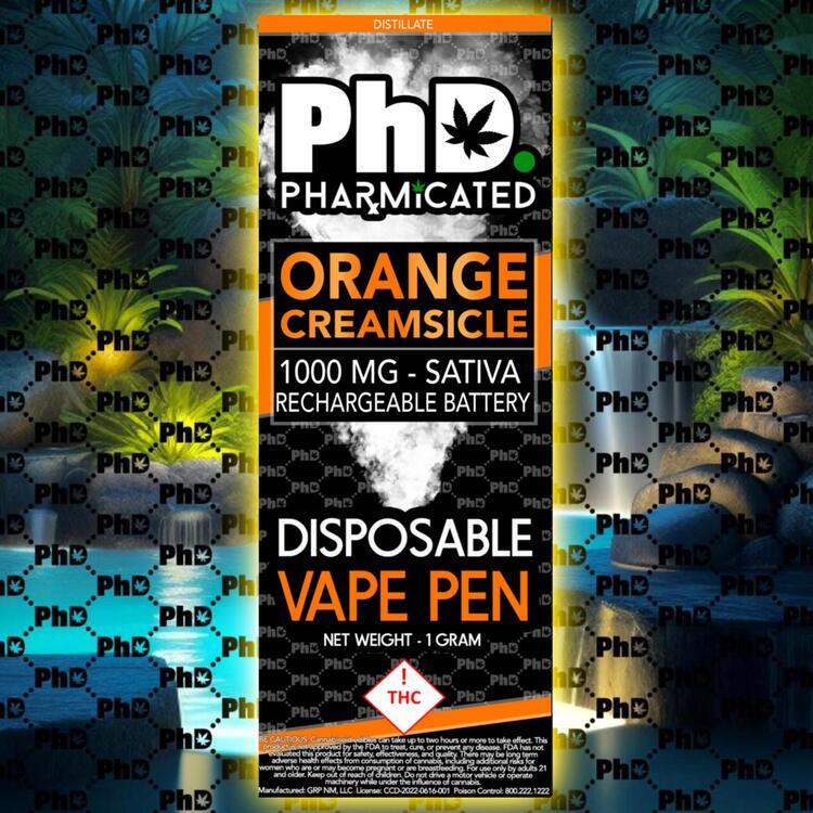 Photograph of product: PhD - Orange Creamsicle Distillate Disposable Vape