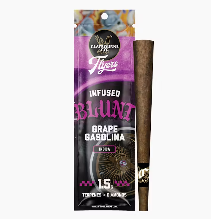 Photograph of product: Claybourne Co Flyers Grape Gasolina Oui'd Infused Blunt 1.5g