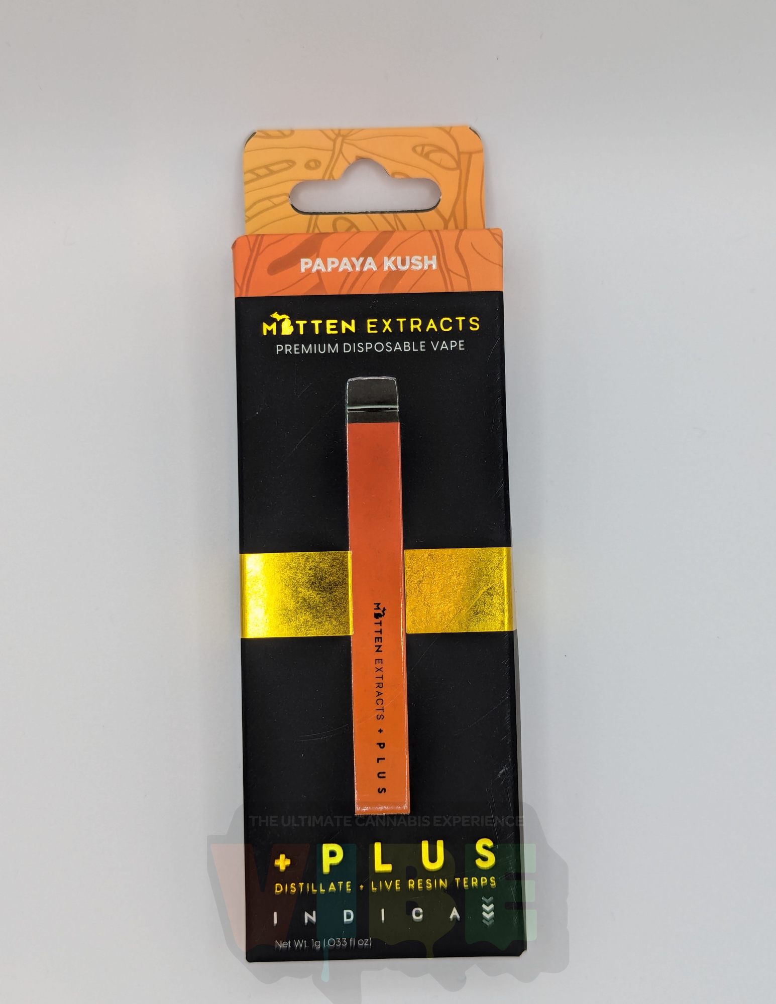 Photograph of product: Mitten Extracts | Papaya Kush Disposable Vape | REC