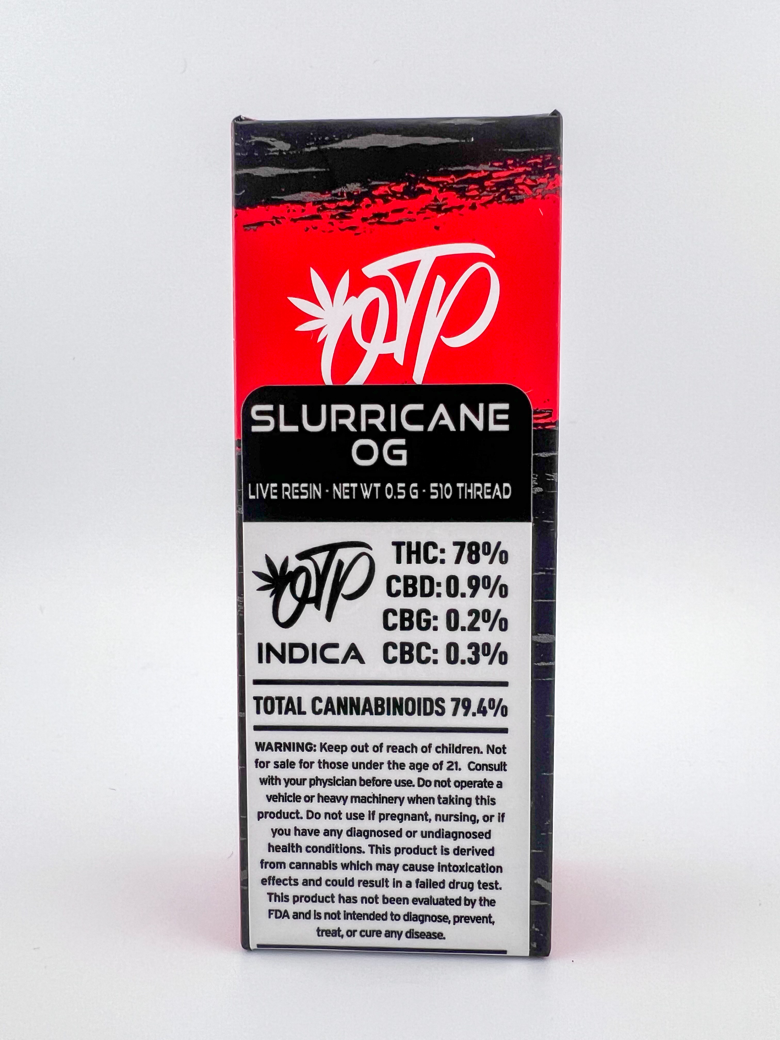 Photograph of product: Off The Path - Slurricane OG - Oui'd - Live Resin 510 Threaded Cartridge