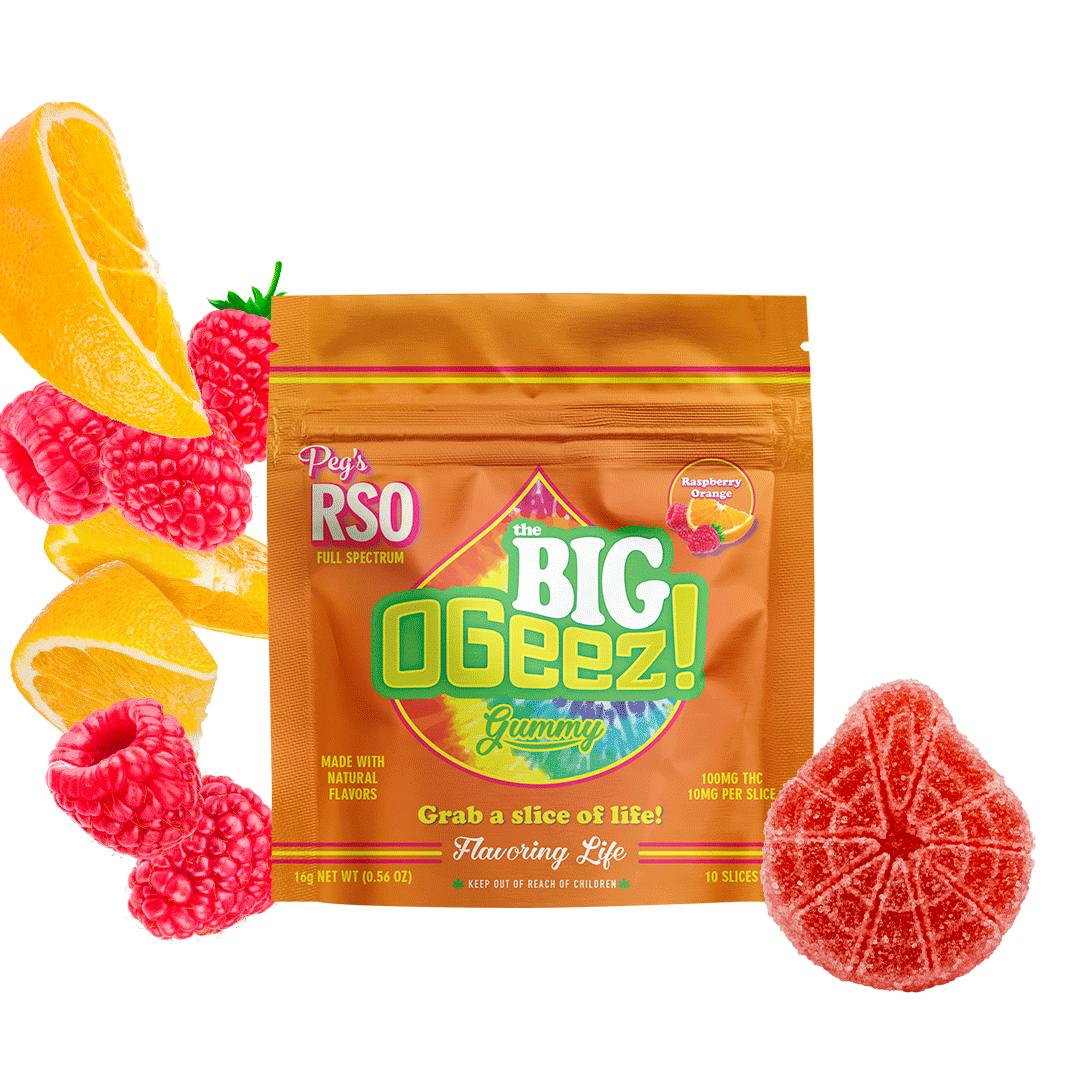Photograph of product: OGeez! - Single - Raspberry Orange (RSO) - 100mg