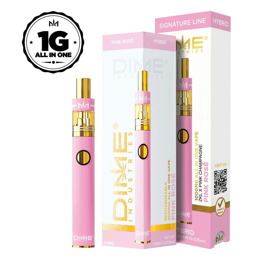 Photograph of product: Dime Industries | Pink Rose Signature Line All-In-One | 1g