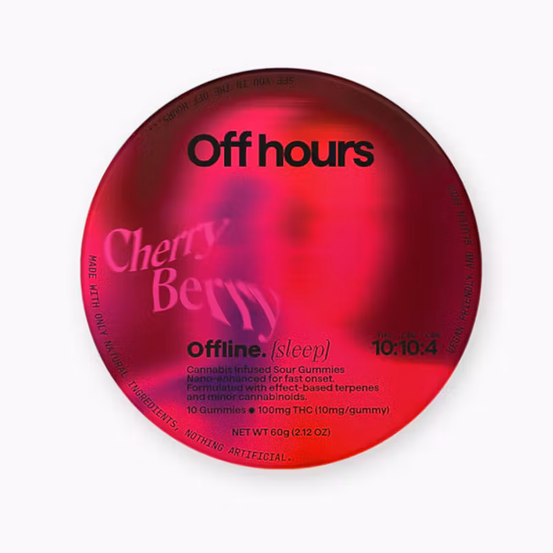 Photograph of product: Cherry Berry- SLEEP- OFF HOURS- Gummies -10MG