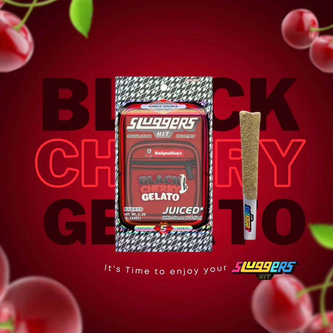 Photograph of product: INFUSED PREROLL - 0.7G 5PK - BLACK CHERRY GELATO