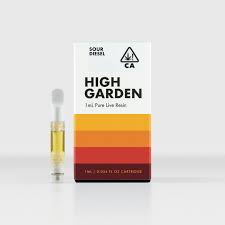 Photograph of product: High Garden | Sour Diesel | Live Resin | Cart | 1g