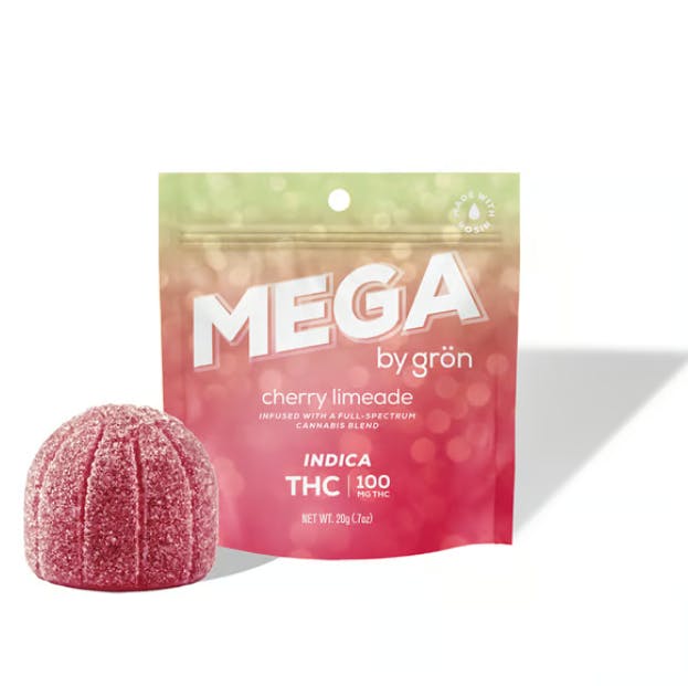 Photograph of product: Cherry Limeade Mega Pearl Gummies 100mg (I) [2pk/10srv] - 