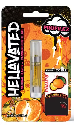 Photograph of product: Hellavated Clementine | 1G BHO Distillate Cart (TAX INCLUDED)