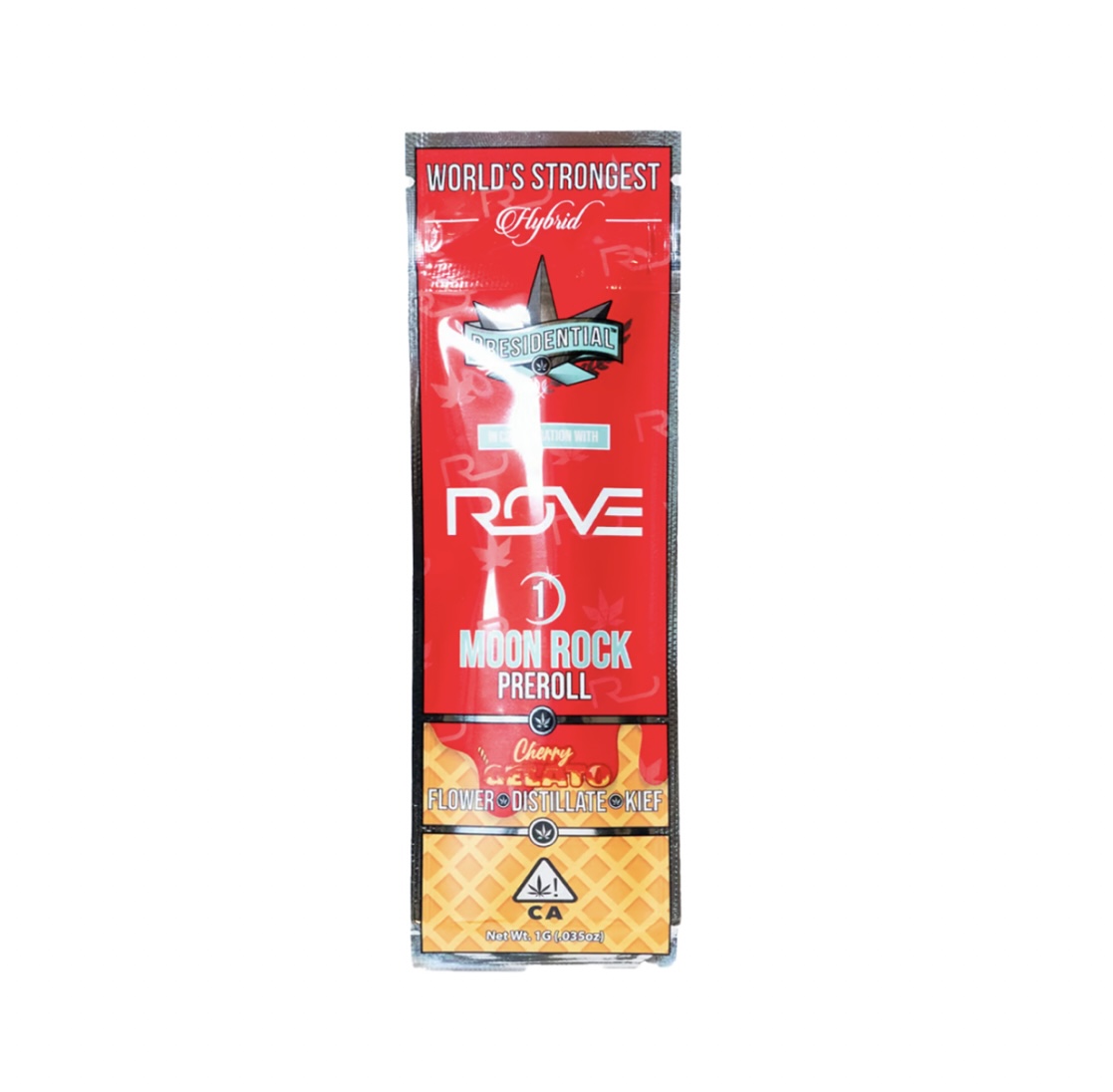 Photograph of product: AU Presidential: Cherry Gelato Moon Rock Preroll