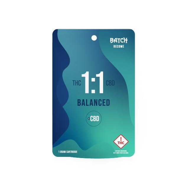 Photograph of product: Batch become - Balanced 1:1 (TH-oui/CBD) - 1g Cartridge