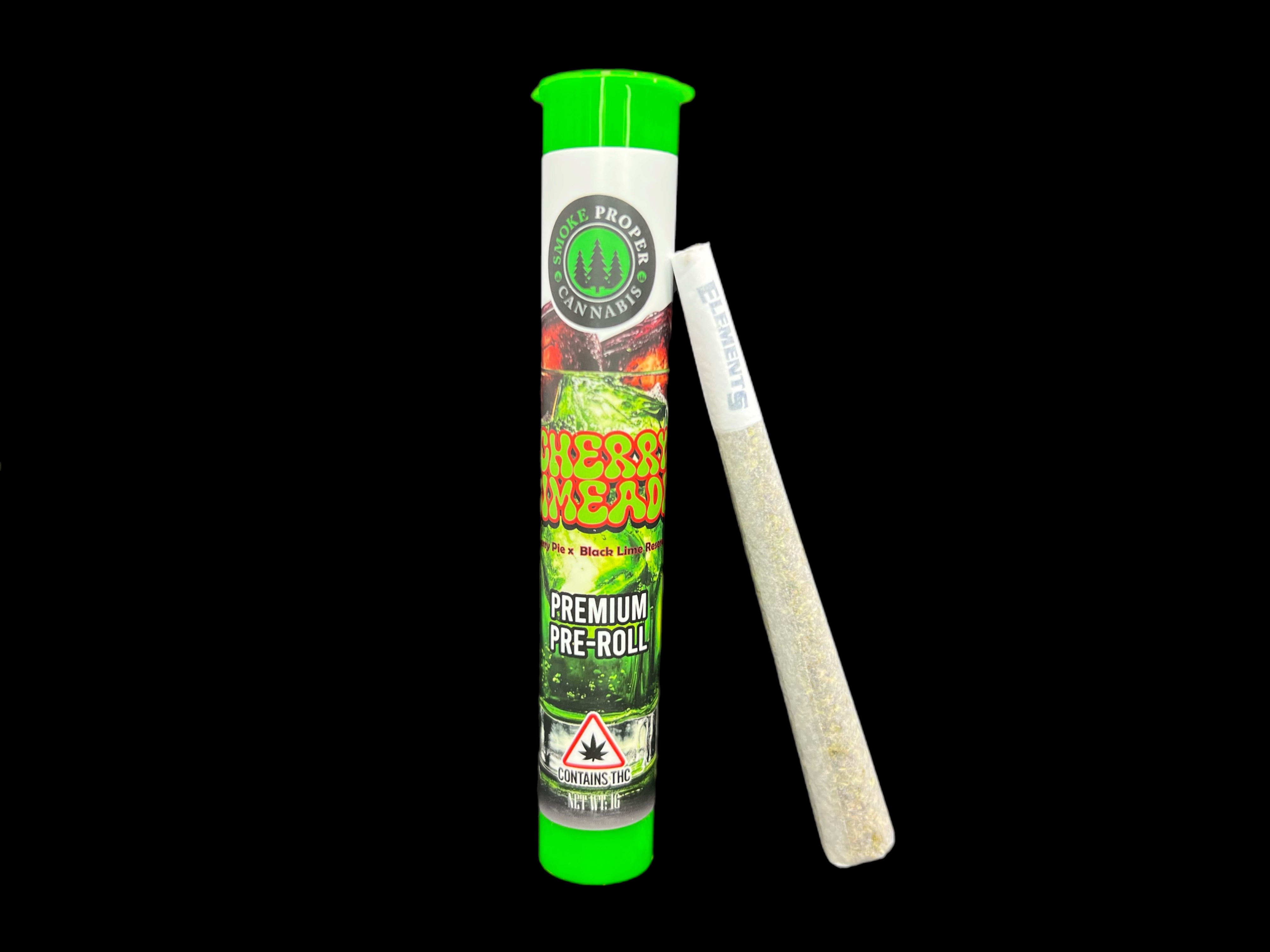 Photograph of product: Smoke Proper: Cherry Limeade Pre-roll