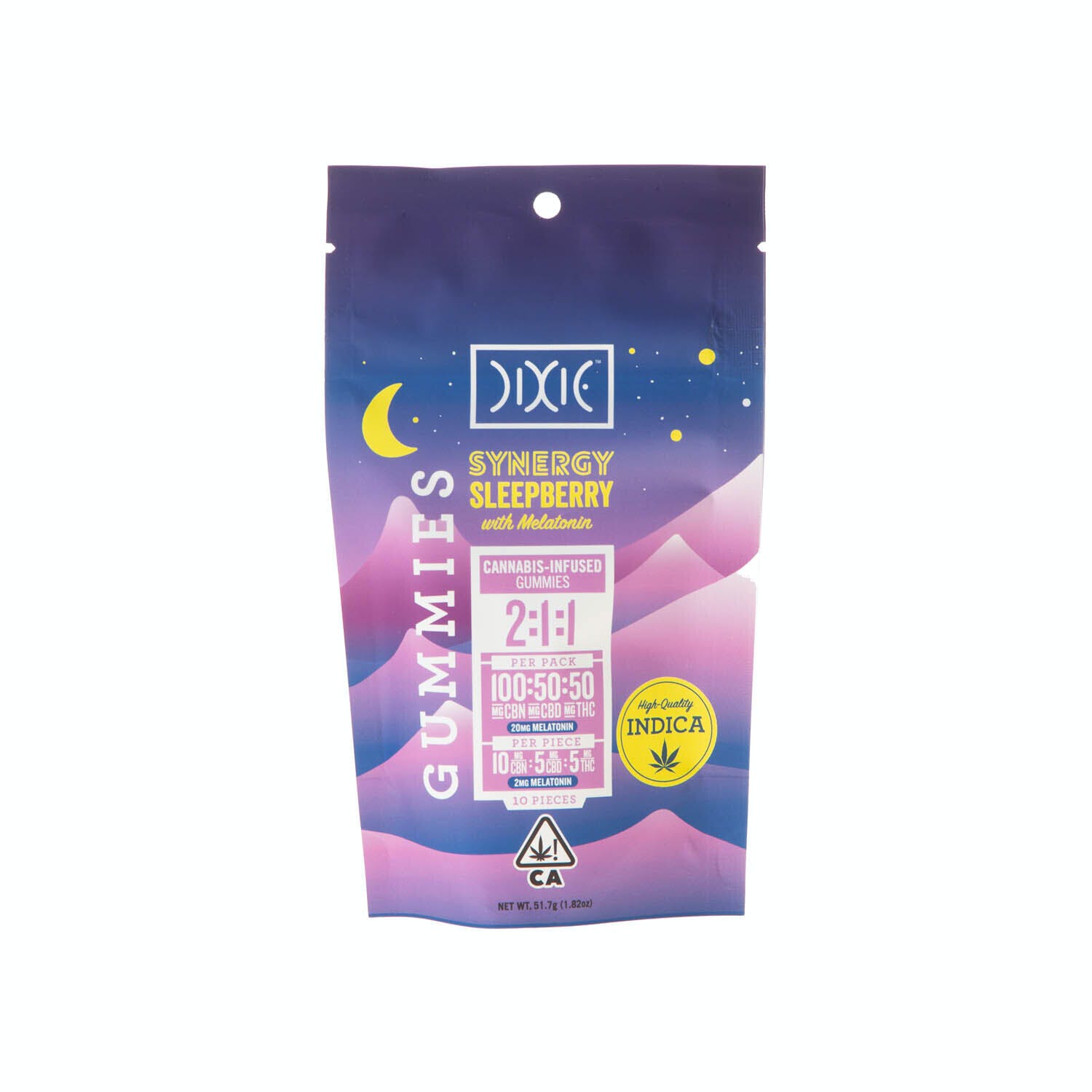 Photograph of product: Dixie | Sleepberry CBN Gummies (2:1:1 CBN:CBD:TH-oui - 200mg Total)