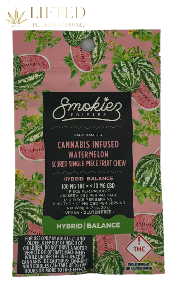 Photograph of product: SMOKIEZ SWEET WATERMELON SINGLE PIECE 100MG