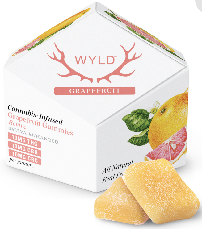 Photograph of product: WYLD-Grapefruit 1:1:1 CBG:CBC 100:100:100