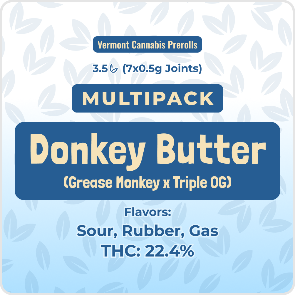 Photograph of product: Rhize Oui'd Company | Donkey Butter | Dogwalkers | Pre-Roll | 7-Pack ea)