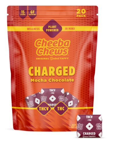 Photograph of product: Charged Mocha Chocolate Chews 2:1 TH-oui:TH-ouiv - 100mg | 20pk