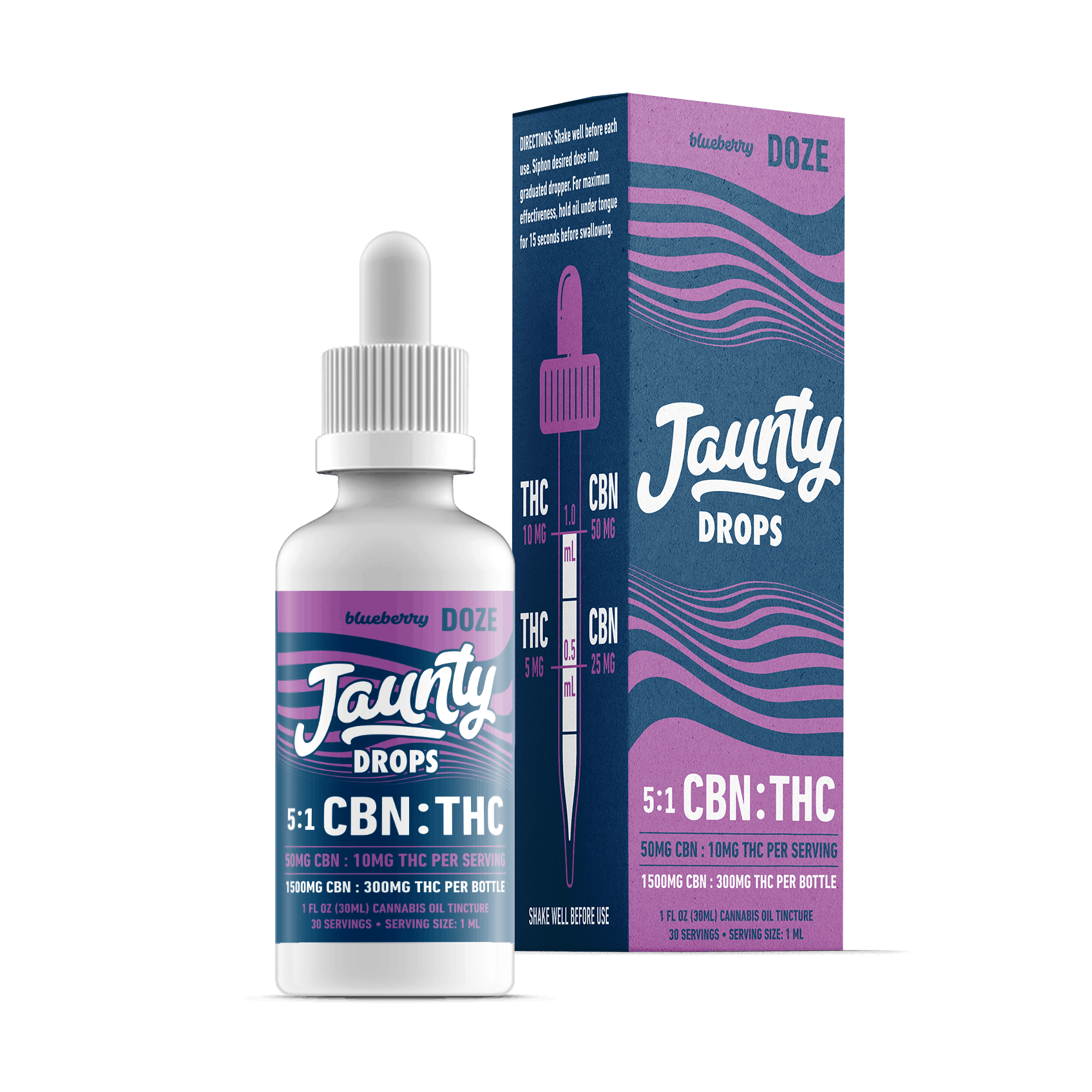 Photograph of product: Blueberry Doze Drops 5:1 | 300mg Topical/Tincture