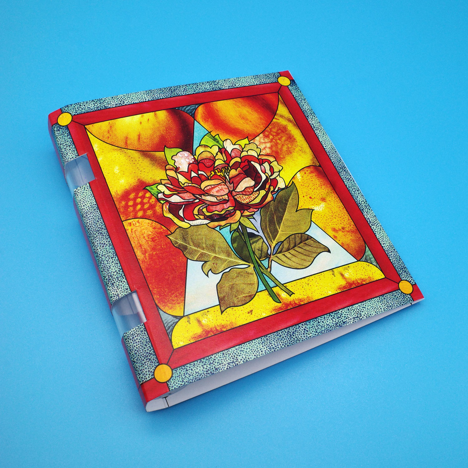 Photograph of product: Puff Cards | Rose Stained Glass Collage