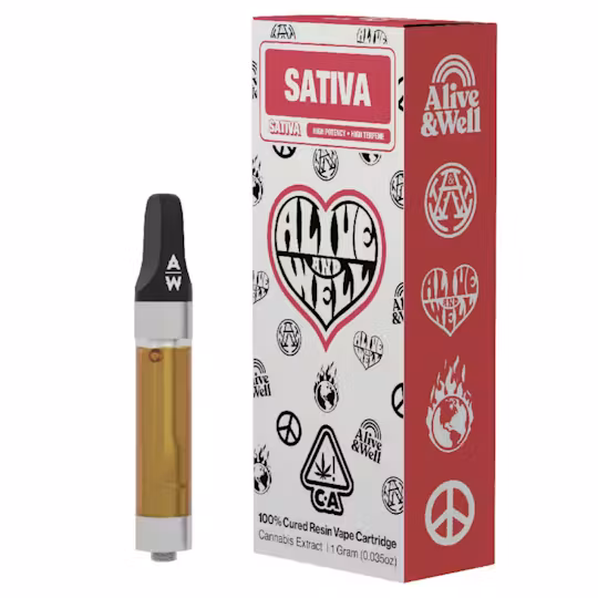 Photograph of product: Alive & Well | Cured Resin 510 Vape | Green Apple Gas