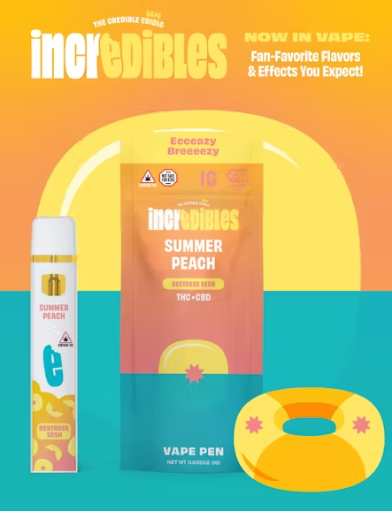 Photograph of product: Destress Summer Peach Distillate Disposable