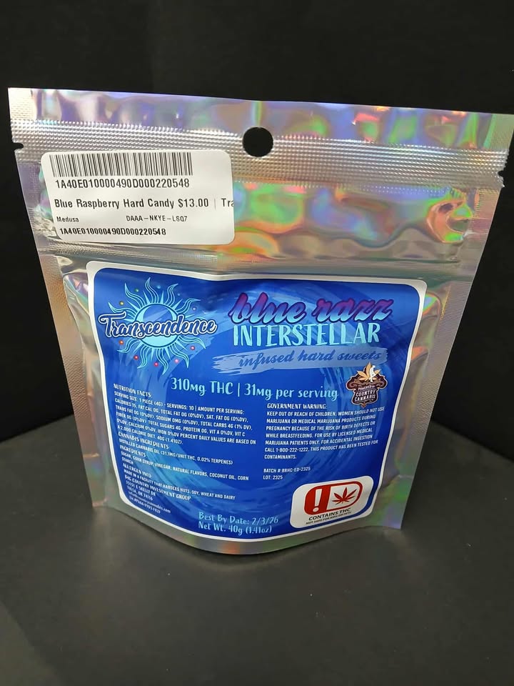 Photograph of product: Blue Raspberry Hard Candy $13.00 | Transcendence