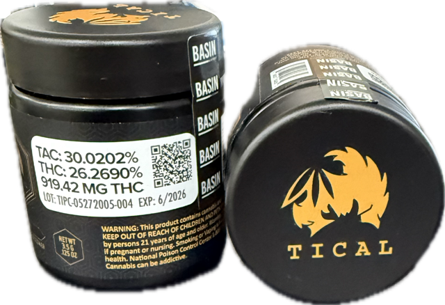 Photograph of product: Tical By Method Man | Flower | Jar | Zeclair | 3.5g | Hybrid | 26.26 TH-oui