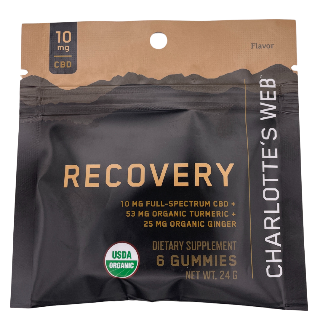 Photograph of product: Charlotte's Web | CBD Gummies | Recovery - Ginger | 30mg CBD | 6pk