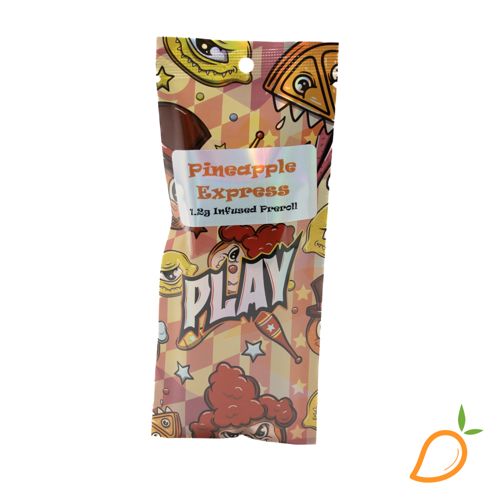 Photograph of product: 1.2g Pineapple Express Infused Preroll Play Oui'd