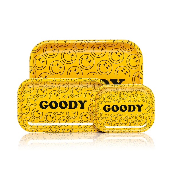 Photograph of product: Goody Glass | Yellow Pattern Rolling Tray - Large