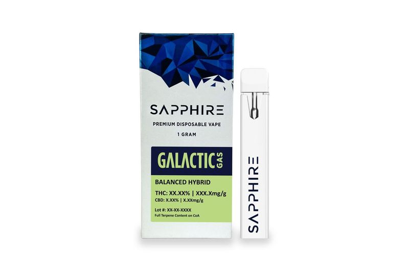 Photograph of Product: Sapphire AIO Premium Disposable Vape Pen - Hybrid, Galactic Gas