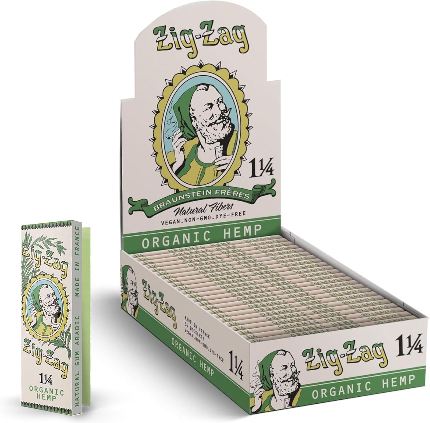 Photograph of product: ZIG-ZAG Hemp Rolling Papers 1.25 Gram