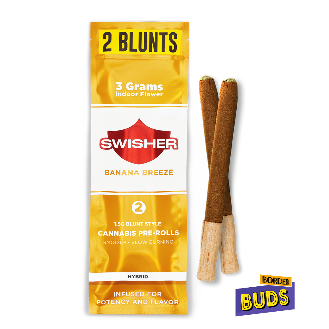 Photograph of product: Banana Breeze | Swisher | 1.5g x 2 | Hemp Wrap Pack