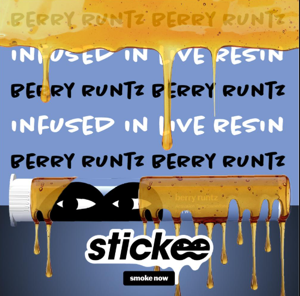 Photograph of product: Berry Runtz | 1.2g | Live Resin Infused | Stickee