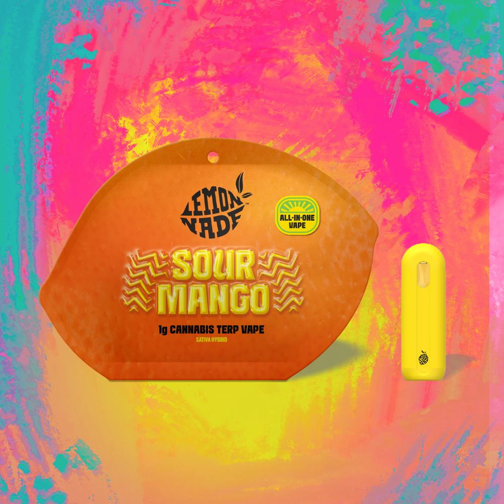 Photograph of product: SOUR MANGO 1G ALL IN ONE TERP VAPE