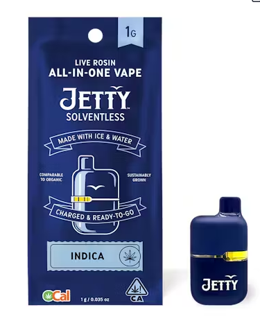 Photograph of product: Jetty Banana N Limez Oui'd Mini Tank Vape AIO OCal Solventless