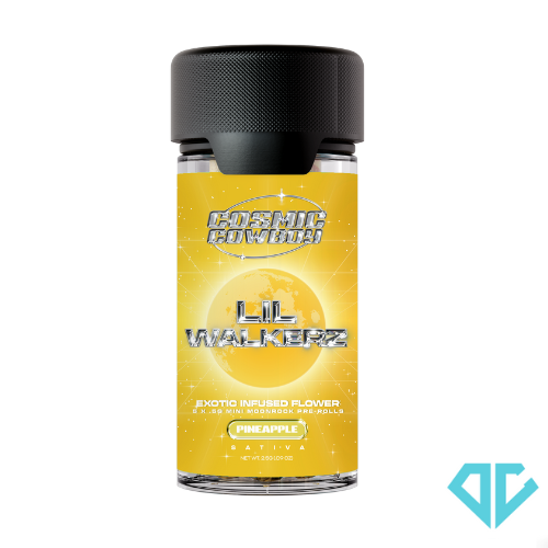 Photograph of product: Cosmic Cowboy - Lil Walkerz Pineapple Infused Pre-Rolls .5g 5 Pack