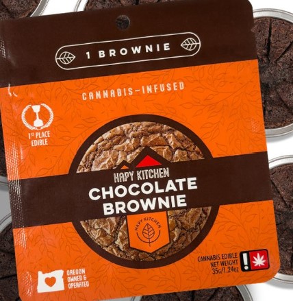 Photograph of product: 100mg Chocolate - Brownie - Hapy Kitchen