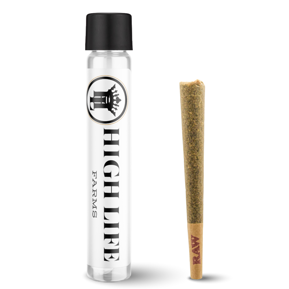 Photograph of product: High Life Farms | Platinum Kush Mints Pre-Roll | 1g