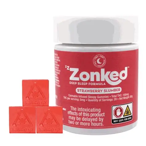 Photograph of product: *PROMO* Trial Size Zzzonked - Strawberry Slumber - 4pk - Edibles