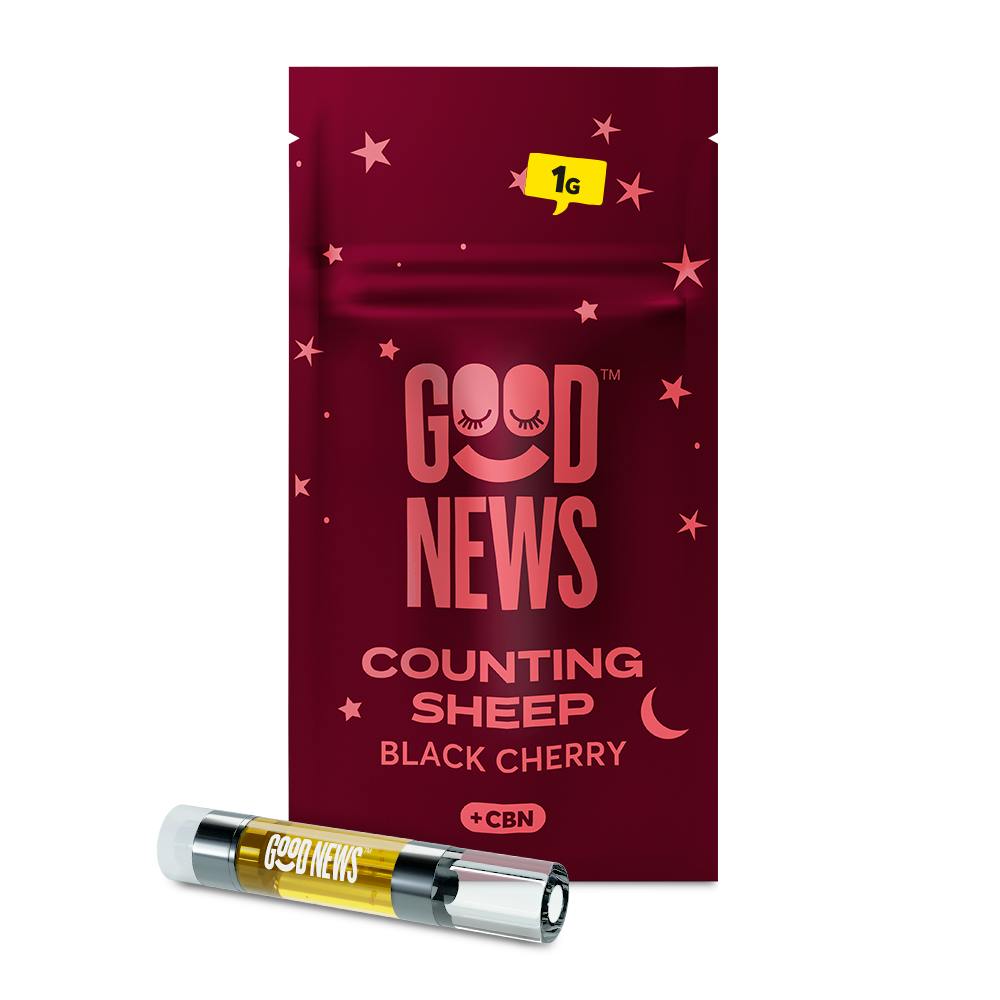 Photograph of product: Black Cherry 1:4 CBN Vape Cartridge (I) [1g] - 