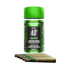 Photograph of product: Infused Pre Roll - 5 Pack Blunts - Stiiizy -  Gelato - (Hybrid) - 41.20% TH-oui