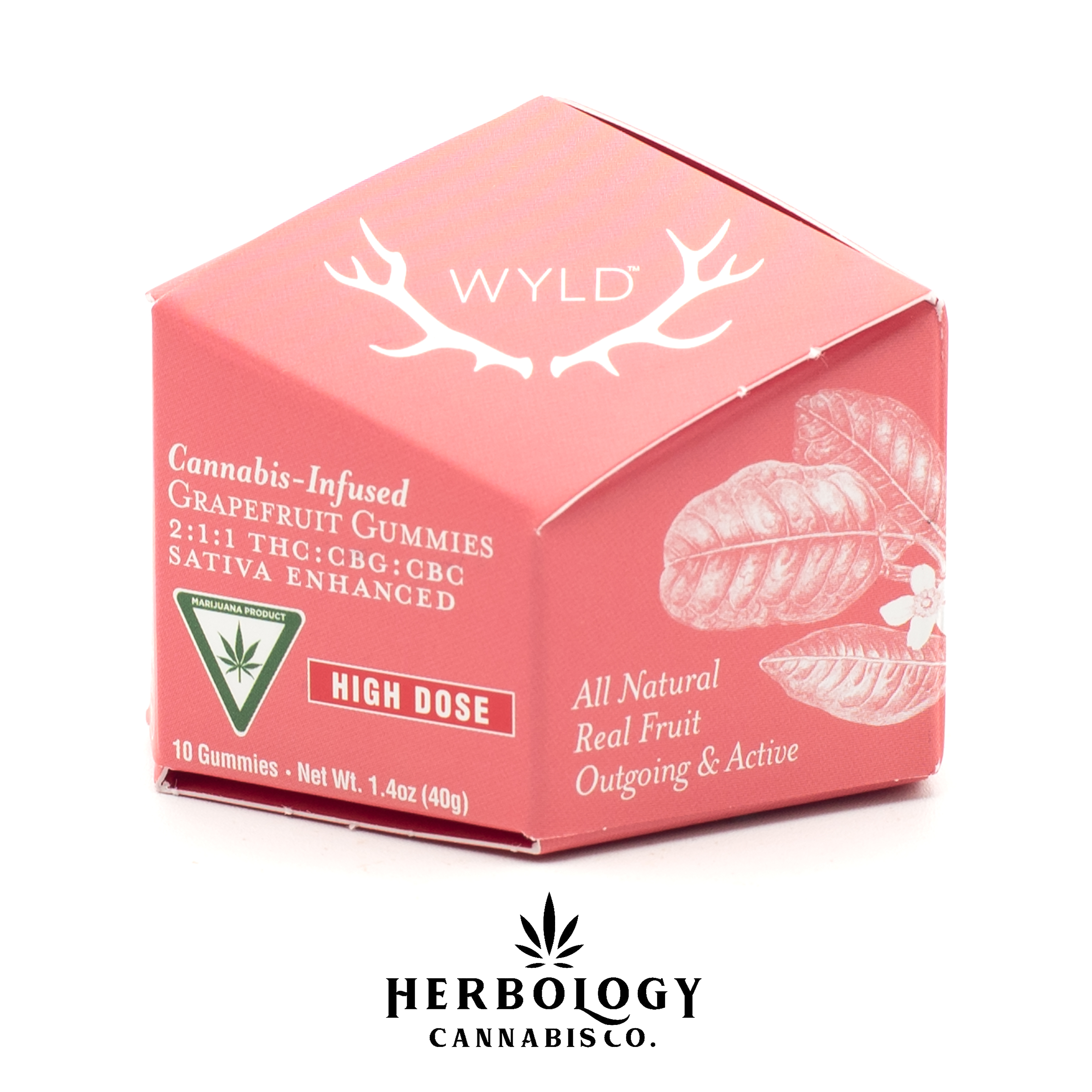 Photograph of product: Wyld | Gummy | Grapefruit | 200mg TH-oui : 100mg CBC : 100mg CBG