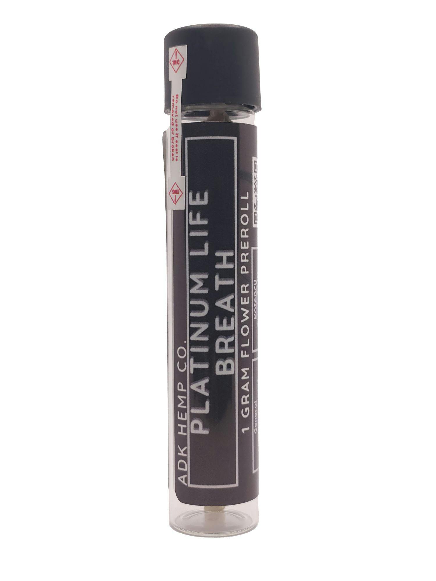 Photograph of Product: ADK Hemp Co Pre-Roll | 1g | Platinum Life Breath