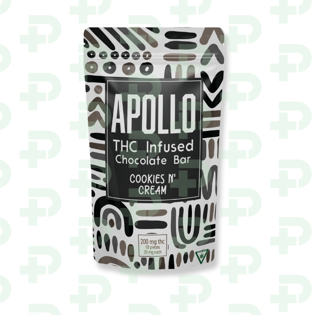 Photograph of product: Apollo - Chocolate Bar 200mg - Cookies n Cream