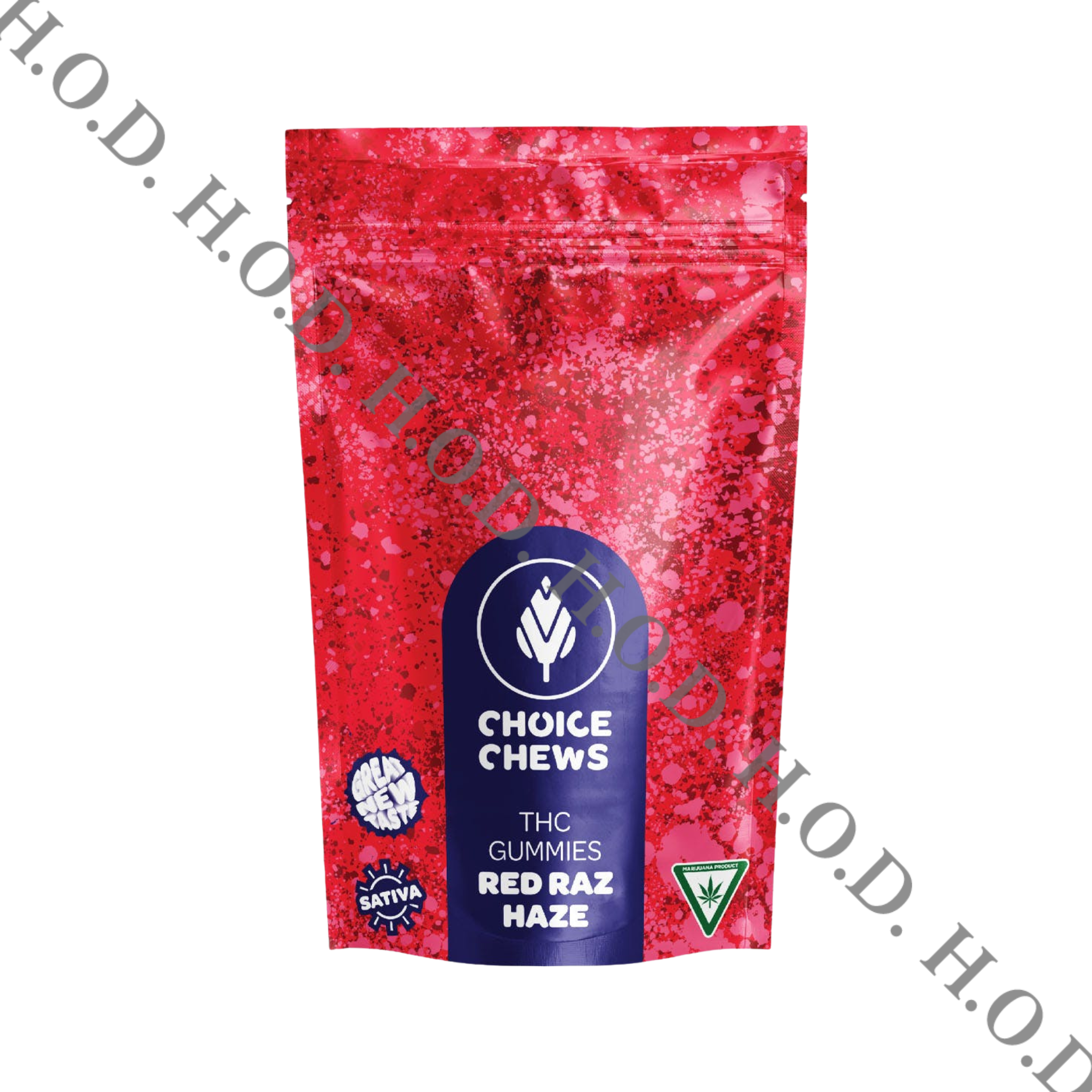Photograph of product: Choice Red Raz Haze Gummies 200mg