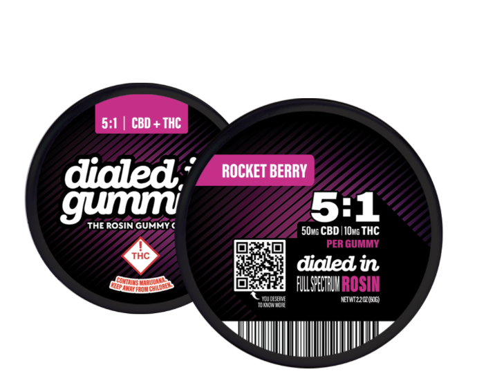 Photograph of product: Dialed In 5:1 (50mg CBD : 10mg TH-oui)