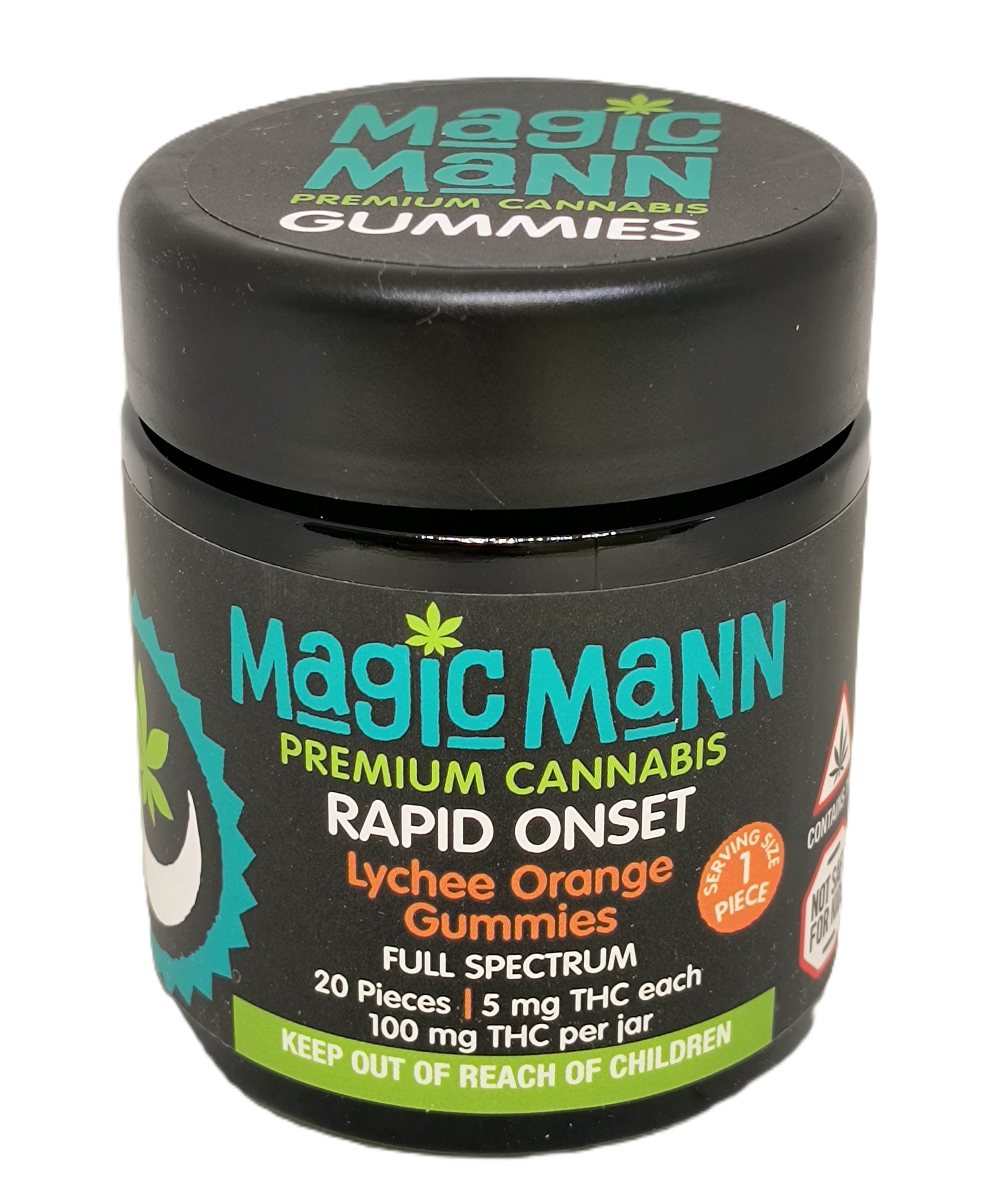 Photograph of product: Lychee Orange Rapid Onset Gummies | 100mg TH-oui | Magic Mann