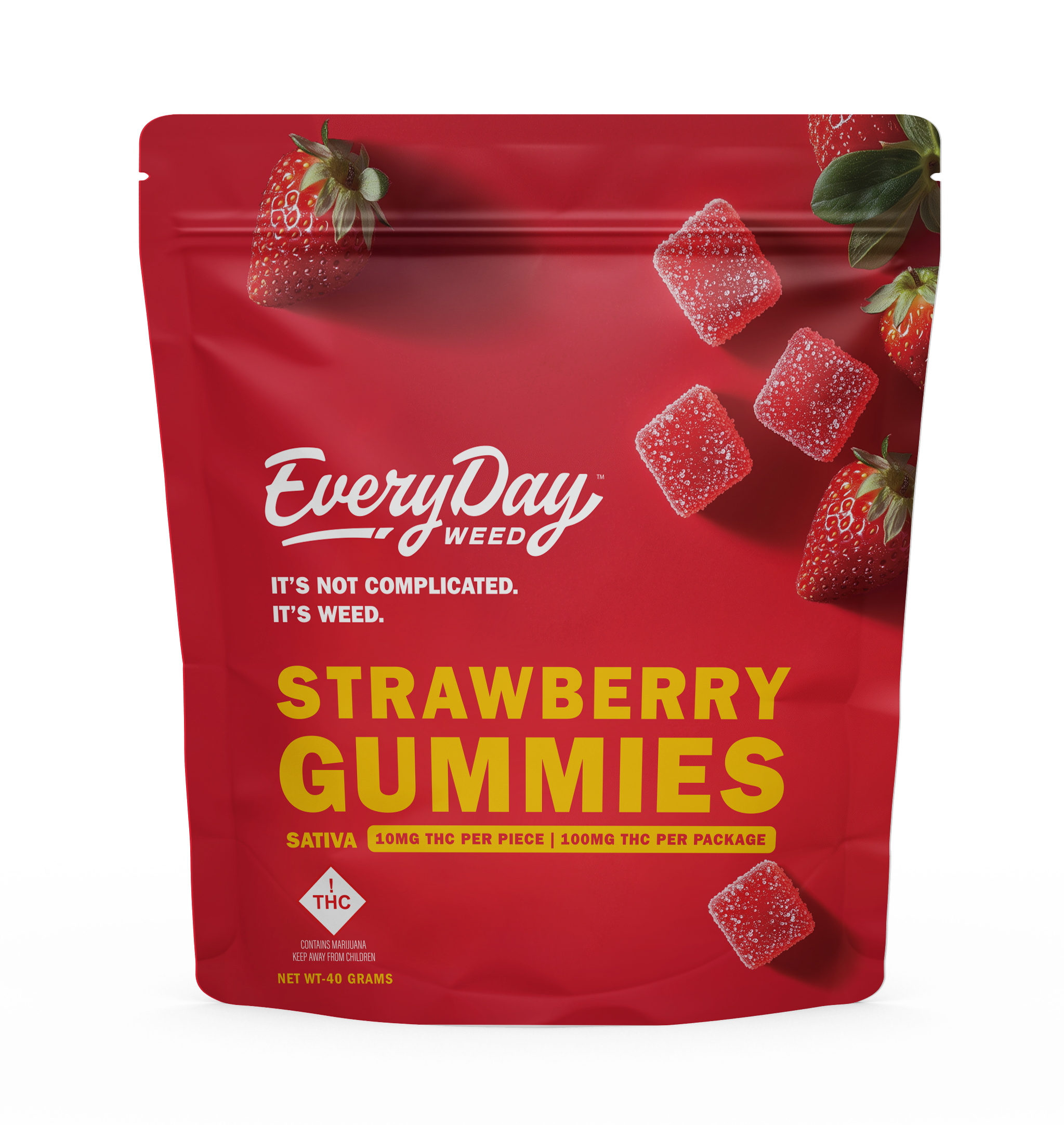 Photograph of product: EDW Gummies Strawberry (S) 100mg