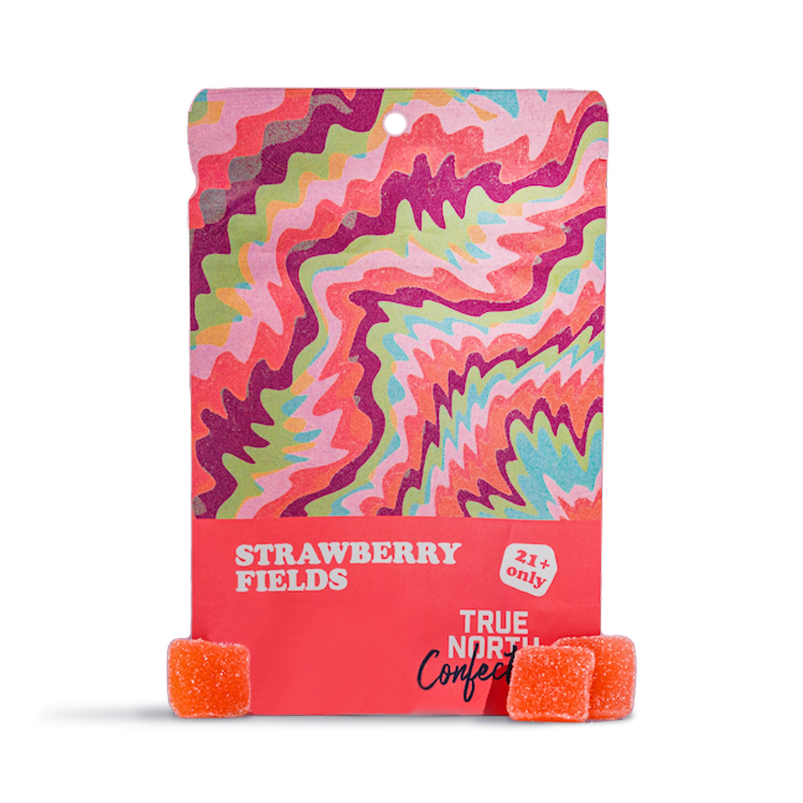 Photograph of product: Strawberry Fields Gummies 4-pack | 200mg